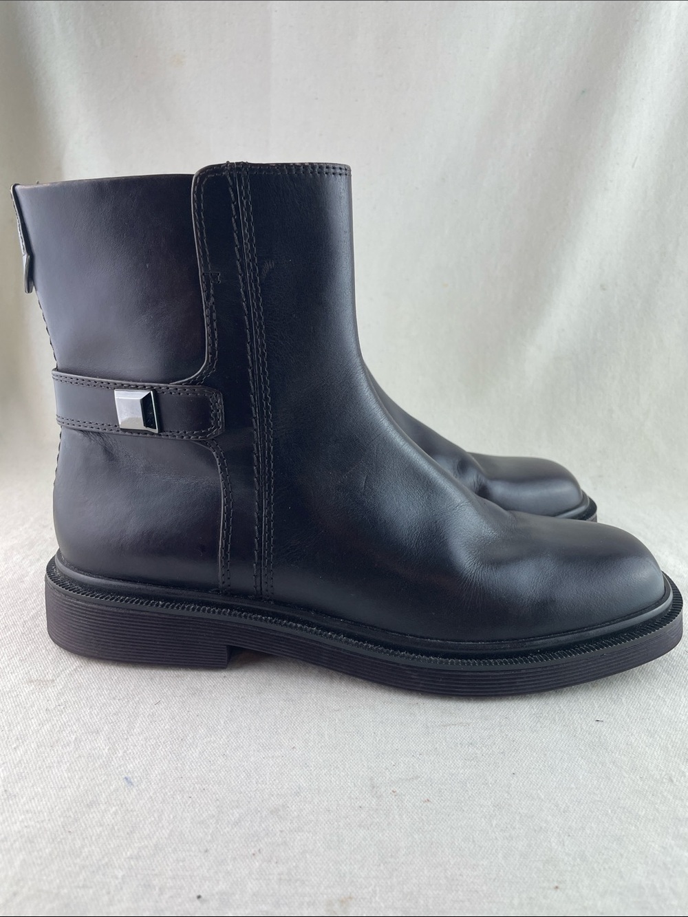 Franco Sarto Dark Brown Leather Ankle Boots Size 9